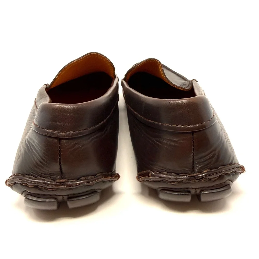 Prada Mens‎ 2D 1101 Dark Brown Leather Driving Moccasins  Mocs Loafers Shoes 8